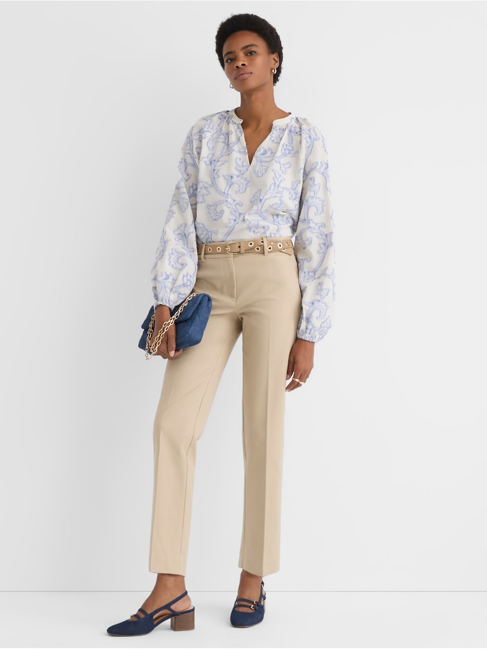NWT LOFT Khaki Straight Leg Riviera Slim Pants